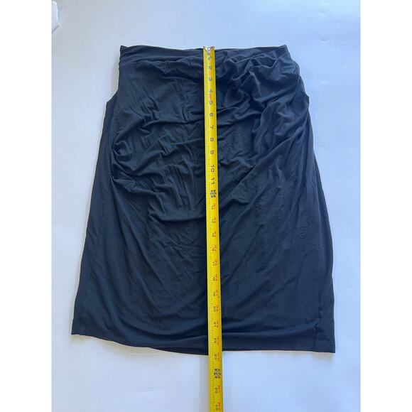 MM. Lafleur Black Ruched Stretch Skirt Womens Size XL Career Office - Picture 5 of 11